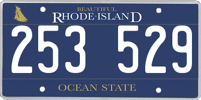 RI license plate 253529