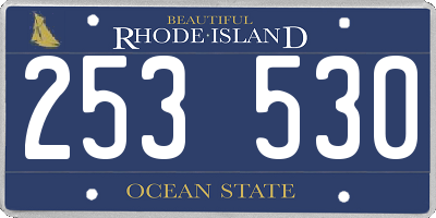 RI license plate 253530