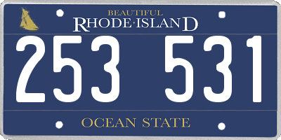 RI license plate 253531