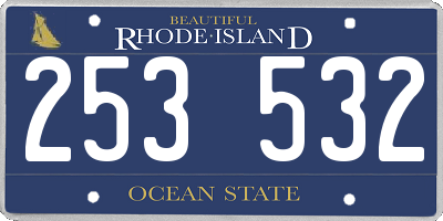 RI license plate 253532