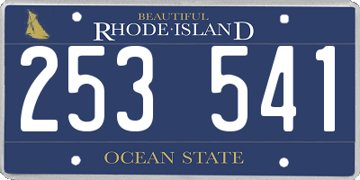 RI license plate 253541
