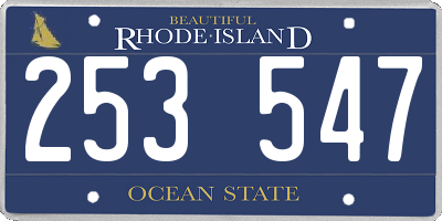 RI license plate 253547