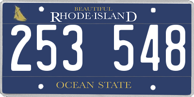 RI license plate 253548