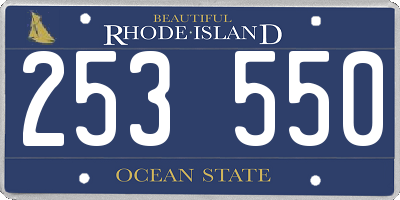 RI license plate 253550