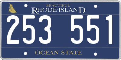 RI license plate 253551