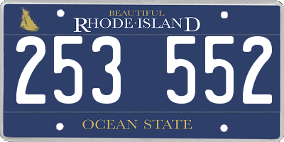 RI license plate 253552