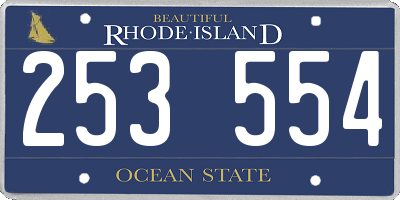 RI license plate 253554