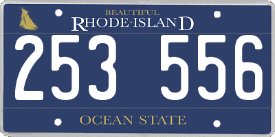 RI license plate 253556