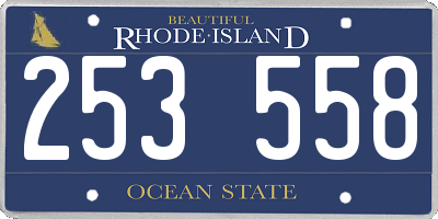 RI license plate 253558