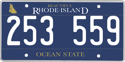 RI license plate 253559