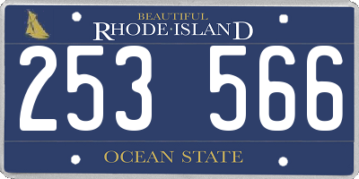 RI license plate 253566