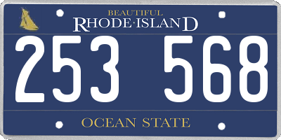 RI license plate 253568