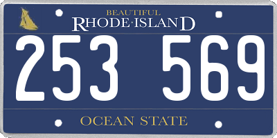 RI license plate 253569