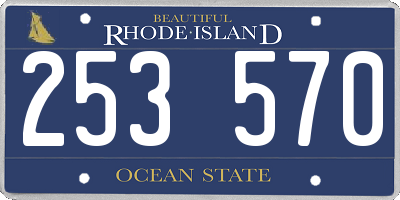 RI license plate 253570