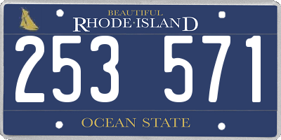 RI license plate 253571