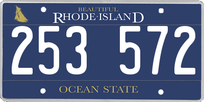 RI license plate 253572