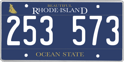 RI license plate 253573