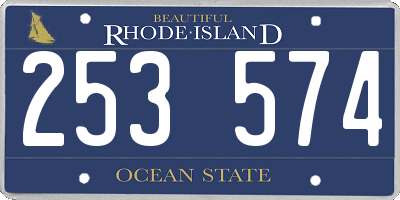 RI license plate 253574