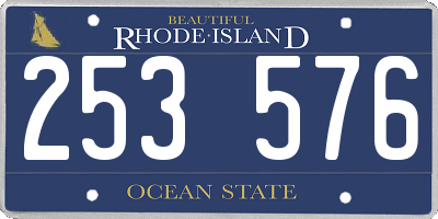 RI license plate 253576