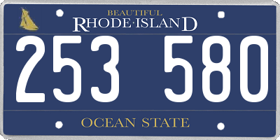 RI license plate 253580
