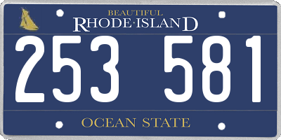 RI license plate 253581