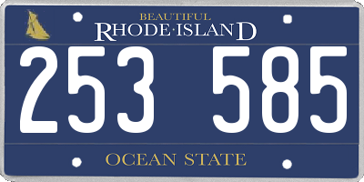 RI license plate 253585