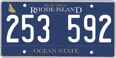 RI license plate 253592