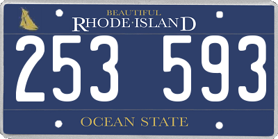 RI license plate 253593