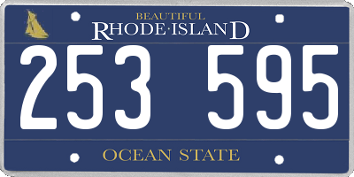 RI license plate 253595