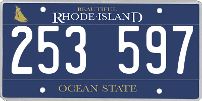 RI license plate 253597