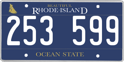 RI license plate 253599