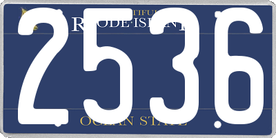 RI license plate 2536