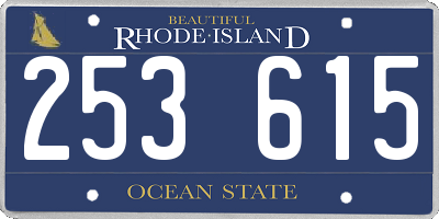 RI license plate 253615