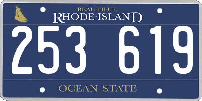 RI license plate 253619