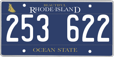 RI license plate 253622