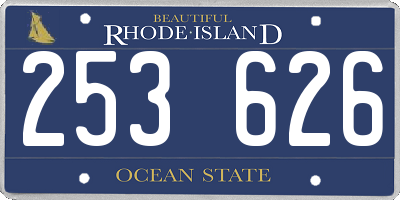 RI license plate 253626