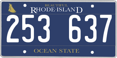 RI license plate 253637