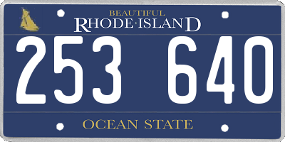 RI license plate 253640