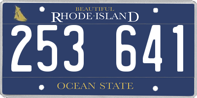 RI license plate 253641