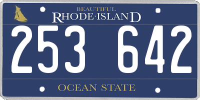 RI license plate 253642