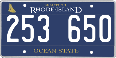 RI license plate 253650