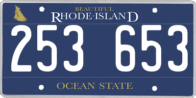 RI license plate 253653