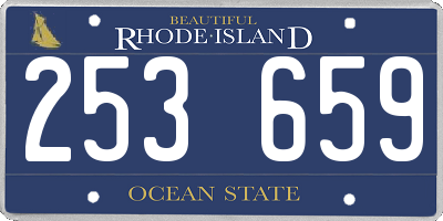 RI license plate 253659