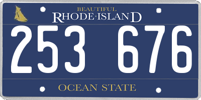 RI license plate 253676