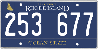 RI license plate 253677