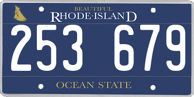 RI license plate 253679