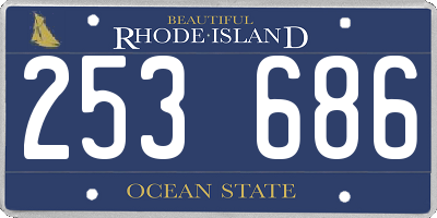 RI license plate 253686
