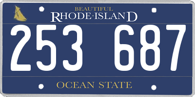RI license plate 253687