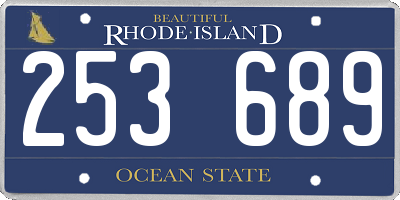 RI license plate 253689