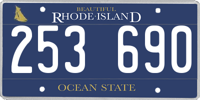 RI license plate 253690